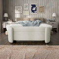 Denhour Contemporary Boucle Storage Bench - DH BASIC Pressice for Bedroom and Entryway