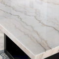 Transitional Light Grey 7-Piece Marble Top Dining Set - Cots Collection by Furniture of America