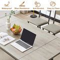 Contemporary Industrial 63.2" Extendable Dining Table with Drop Leaf, Accommodates 6