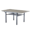 Contemporary Industrial 63.2" Extendable Dining Table with Drop Leaf, Accommodates 6