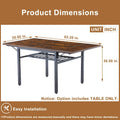 Contemporary Industrial 63.2" Extendable Dining Table with Drop Leaf, Accommodates 6