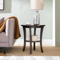 Leick Home Round Side Table Featuring a Convenient Shelf
