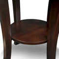 Leick Home Round Side Table Featuring a Convenient Shelf