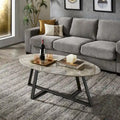 iNSPIRE Q Modern Jurmala Glossy Sintered Stone Tables with Grey Metal Base