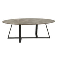 iNSPIRE Q Modern Jurmala Glossy Sintered Stone Tables with Grey Metal Base
