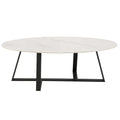 iNSPIRE Q Modern Jurmala Glossy Sintered Stone Tables with Grey Metal Base