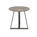 iNSPIRE Q Modern Jurmala Glossy Sintered Stone Tables with Grey Metal Base