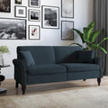 Upholstered Loveseat with Rolled Arms and 73 Nailhead Trim