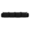 U-Shaped Chenille Fabric Sectional Sofa for 4 with 2 Matching Ottomans