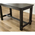 Roundhill Furniture Leviton 5-Piece Counter Height Dining Set in Antique Black Wood Finish