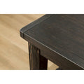 Roundhill Furniture Leviton 5-Piece Counter Height Dining Set in Antique Black Wood Finish