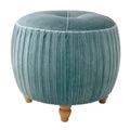 Small Round Velvet Ottoman by Helena