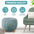 Small Round Velvet Ottoman by Helena