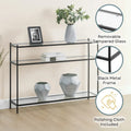 Royal Crest 3-Tier Glass Console Table by Convenience Concepts