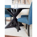 Roundhill Furniture Mytzi 5-Piece Dining Set: Cross-Buck Table with 4 Elegant Chairs