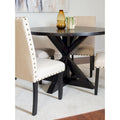 Roundhill Furniture Mytzi 5-Piece Dining Set: Cross-Buck Table with 4 Elegant Chairs