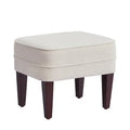 HUIMO Fabric Accent Chair and Ottoman Set - Available in Grey, Beige, Blue, and Dark Teal