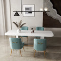 SEYNAR Set of 4 Modern Glam Boucle Velvet Dining or Vanity Chairs with Rear Handle