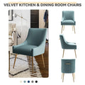SEYNAR Set of 4 Modern Glam Boucle Velvet Dining or Vanity Chairs with Rear Handle