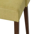 2-Piece Space-Saving Dining Chair Set with Walnut Frame and Linen Upholstery - Available in Multiple Colors