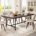70.9-Inch Rustic Rectangle Dining Table with Metal Tube Frame