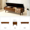 Dolly Mid-Century Tufted Storage Bench with Unique 45-Degree Splicing Design by HULALA HOME