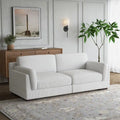 Contemporary 90-Inch Deep Seat Corduroy Loveseat