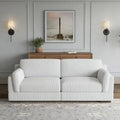 Contemporary 90-Inch Deep Seat Corduroy Loveseat