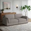 Contemporary 90-Inch Deep Seat Corduroy Loveseat