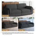 Contemporary 90-Inch Deep Seat Corduroy Loveseat