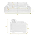 Contemporary 90-Inch Deep Seat Corduroy Loveseat