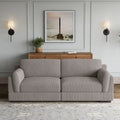 Contemporary 90-Inch Deep Seat Corduroy Loveseat