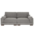 Contemporary 90-Inch Deep Seat Corduroy Loveseat