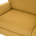 Contemporary 90-Inch Deep Seat Corduroy Loveseat