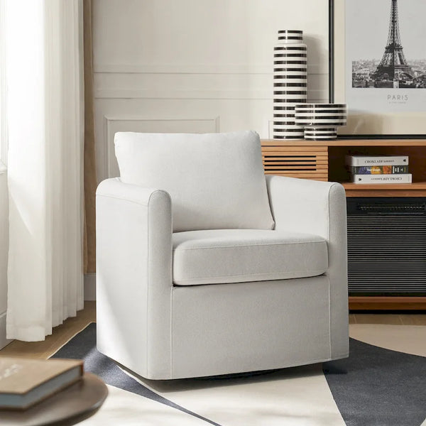 Erkenbald Contemporary 360-Degree Swivel Chair with Removable Slipcover by HULALA HOME