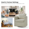 Erkenbald Contemporary 360-Degree Swivel Chair with Removable Slipcover by HULALA HOME