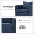 Erkenbald Contemporary 360-Degree Swivel Chair with Removable Slipcover by HULALA HOME