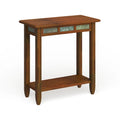 Leick Home Rustic Slate Side Table Featuring USB-C Charging Port