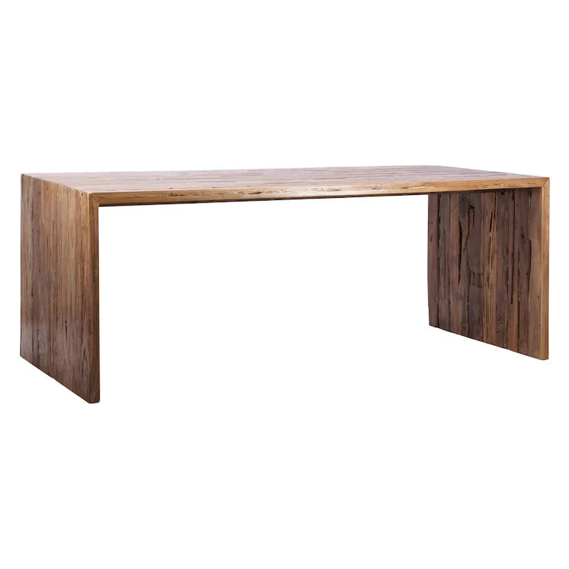 Camila 78-Inch Rectangular Dining Table Crafted from Reclaimed Teak with Waterfall Design