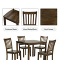 Denhour DH Basic Traditional Solid Wood 5-Piece Dining Set