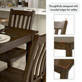 Denhour DH Basic Traditional Solid Wood 5-Piece Dining Set