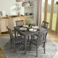 Denhour DH Basic Traditional Solid Wood 5-Piece Dining Set