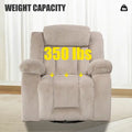 Upholstered Recliner with Rocking and Swiveling Features