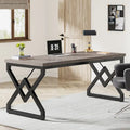 Executive Desk – Large Modern Office Workstation with Thick Wood Top