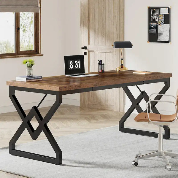 63-Inch Spacious Executive Desk for Home Office Use