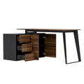 54.3-Inch Corner Computer Desk for Home Office with Drawers and Cabinet