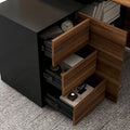 54.3-Inch Corner Computer Desk for Home Office with Drawers and Cabinet