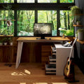 54.3-Inch Corner Computer Desk for Home Office with Drawers and Cabinet