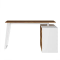 Modern L-Shaped Desk with Storage Cabinet & Drawers