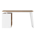 Modern L-Shaped Desk with Storage Cabinet & Drawers